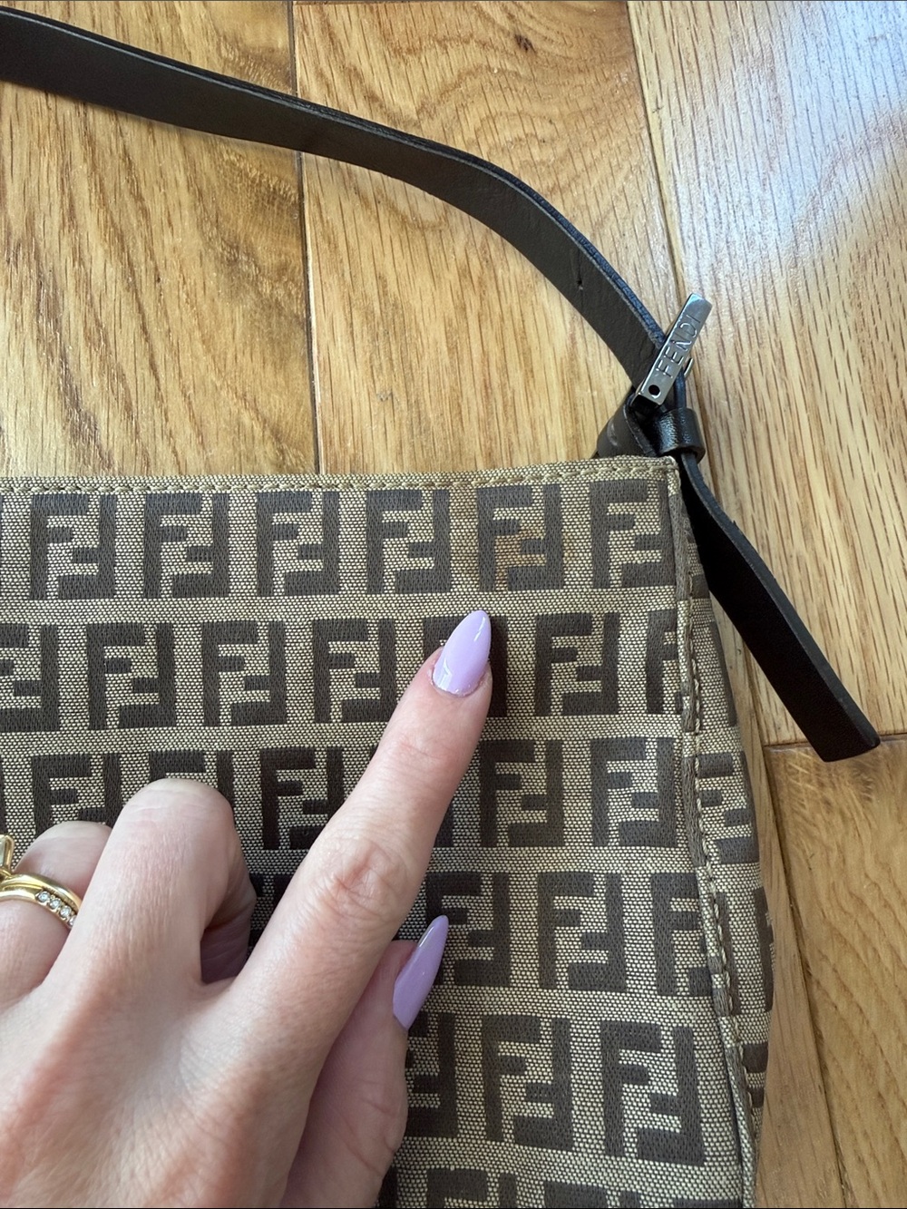 Vintage Fendi Zucchino Pochette - Picture 3 of 9